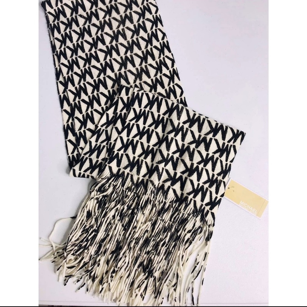MICHAEL KORS SCARF cream & black